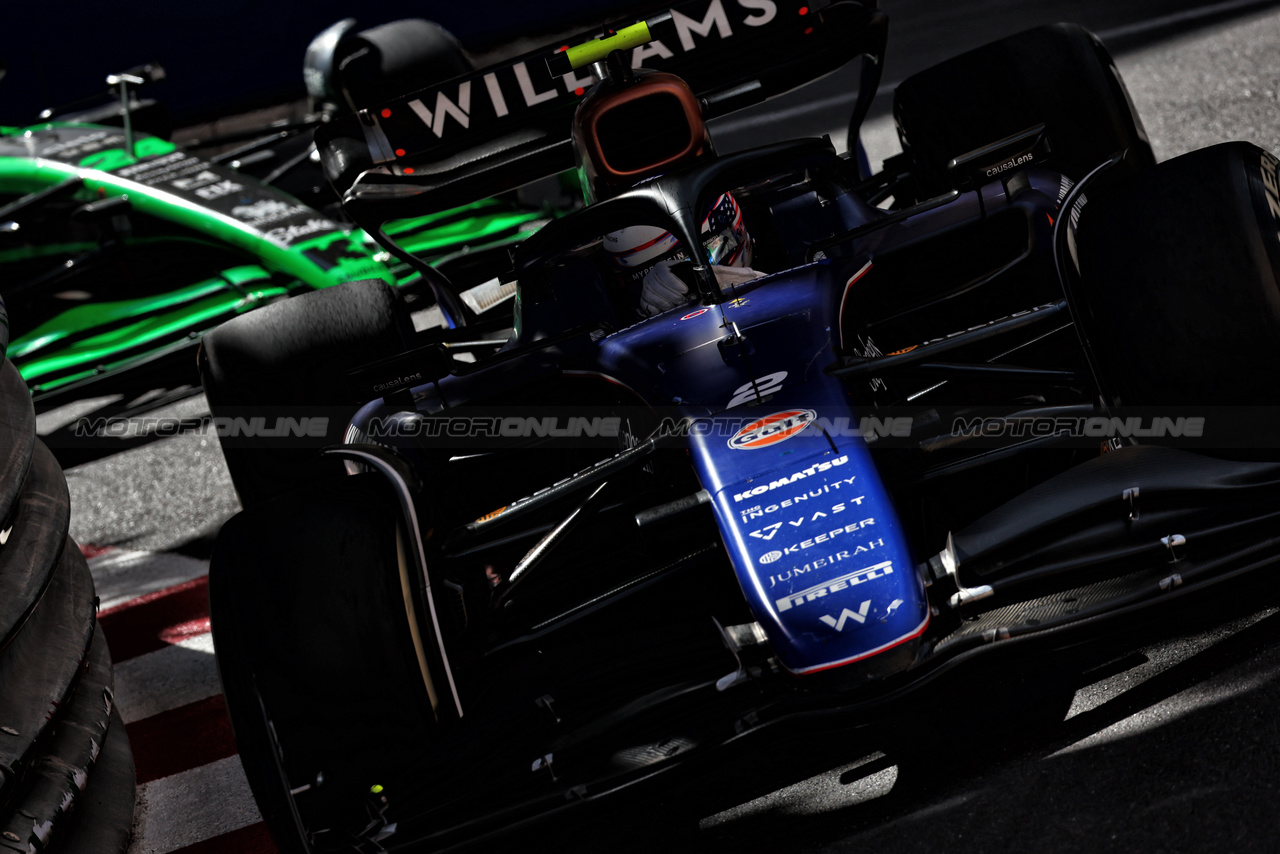 GP MONACO, Logan Sargeant (USA) Williams Racing FW46.

26.05.2024. Formula 1 World Championship, Rd 8, Monaco Grand Prix, Monte Carlo, Monaco, Gara Day.

 - www.xpbimages.com, EMail: requests@xpbimages.com © Copyright: Coates / XPB Images