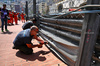 GP MONACO, Barrier repairs after the race stopping partenza crash.

26.05.2024. Formula 1 World Championship, Rd 8, Monaco Grand Prix, Monte Carlo, Monaco, Gara Day.

- www.xpbimages.com, EMail: requests@xpbimages.com © Copyright: Price / XPB Images