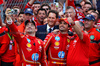 GP MONACO, (L to R): Gara winner Charles Leclerc (MON) Ferrari celebrates in parc ferme with team mate Carlos Sainz Jr (ESP) Ferrari e Frederic Vasseur (FRA) Ferrari Team Principal.

26.05.2024. Formula 1 World Championship, Rd 8, Monaco Grand Prix, Monte Carlo, Monaco, Gara Day.

 - www.xpbimages.com, EMail: requests@xpbimages.com © Copyright: Coates / XPB Images