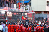 GP MONACO, Carlos Sainz Jr (ESP) Ferrari celebrates his third position on the podium.

26.05.2024. Formula 1 World Championship, Rd 8, Monaco Grand Prix, Monte Carlo, Monaco, Gara Day.

 - www.xpbimages.com, EMail: requests@xpbimages.com © Copyright: Coates / XPB Images