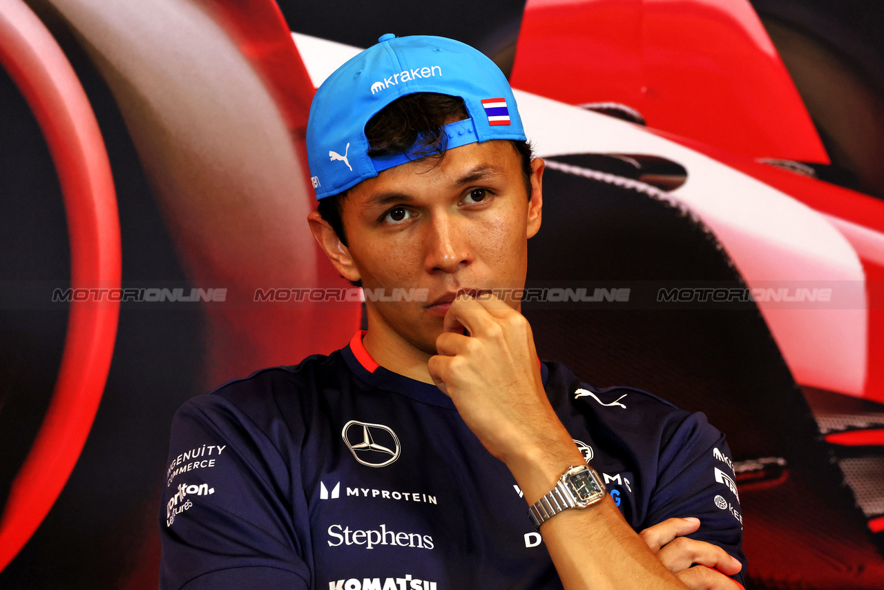 GP MONACO, Alexander Albon (THA) Williams Racing in the FIA Press Conference.

23.05.2024. Formula 1 World Championship, Rd 8, Monaco Grand Prix, Monte Carlo, Monaco, Preparation Day.

- www.xpbimages.com, EMail: requests@xpbimages.com © Copyright: Moy / XPB Images