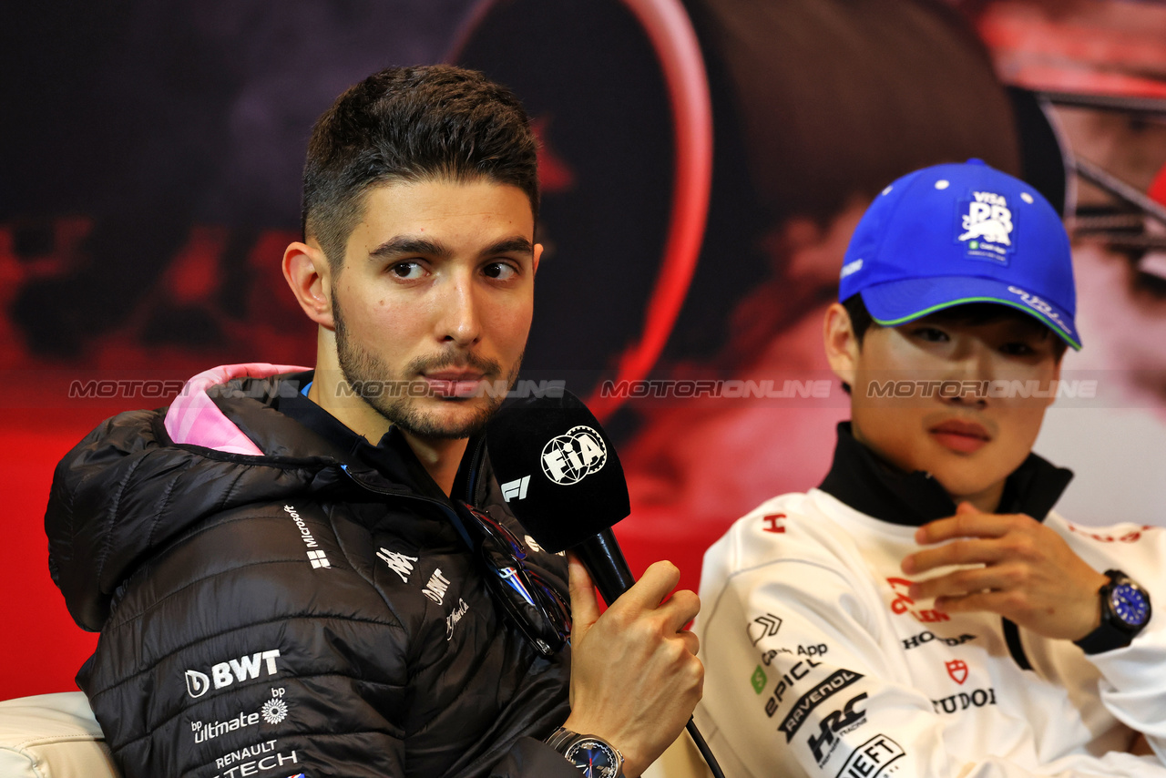 GP MONACO, Esteban Ocon (FRA) Alpine F1 Team in the FIA Press Conference.

23.05.2024. Formula 1 World Championship, Rd 8, Monaco Grand Prix, Monte Carlo, Monaco, Preparation Day.

- www.xpbimages.com, EMail: requests@xpbimages.com © Copyright: Moy / XPB Images