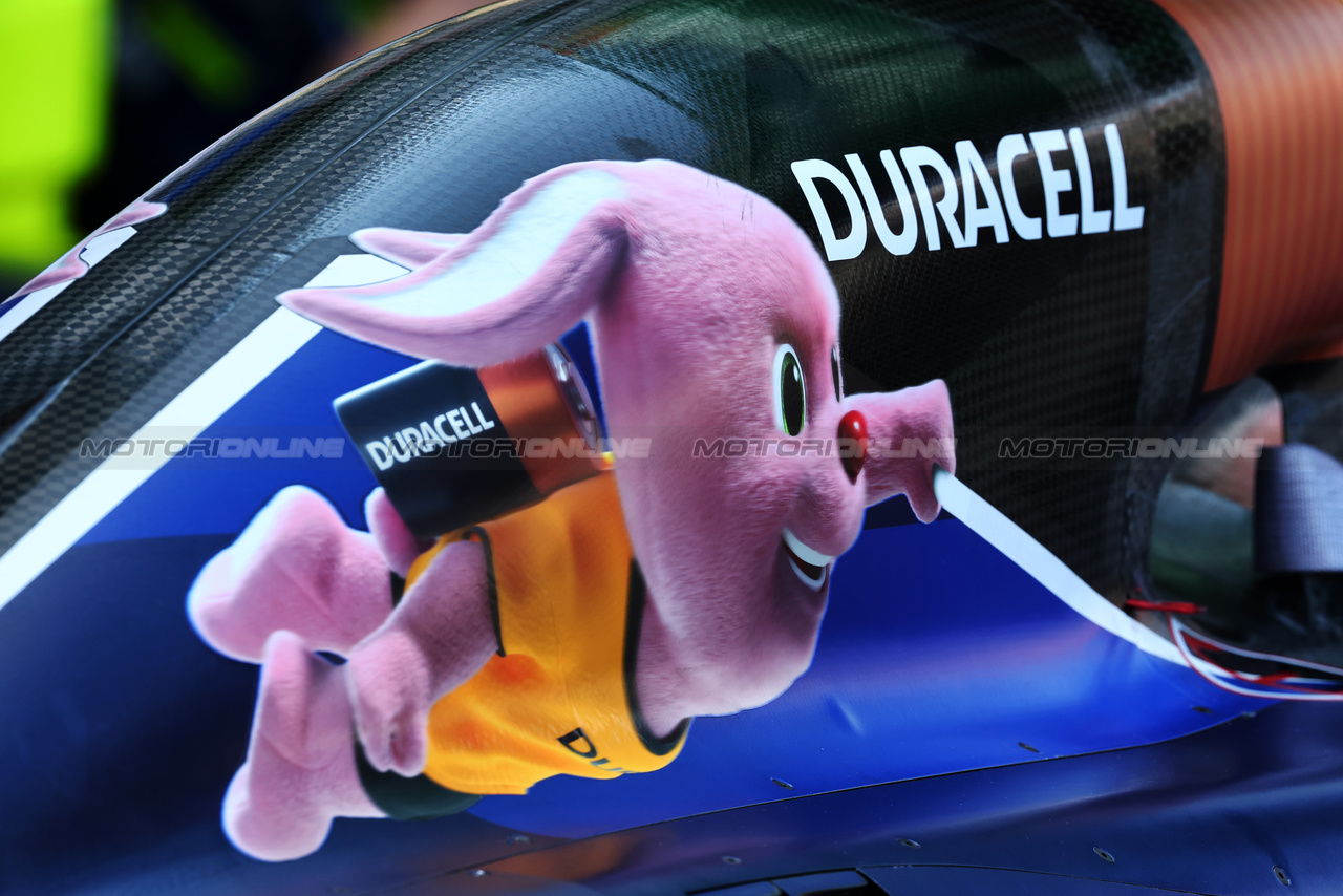 GP MONACO, Williams Racing FW46 engine cover - Duracell bunny.

23.05.2024. Formula 1 World Championship, Rd 8, Monaco Grand Prix, Monte Carlo, Monaco, Preparation Day.

- www.xpbimages.com, EMail: requests@xpbimages.com © Copyright: Batchelor / XPB Images
