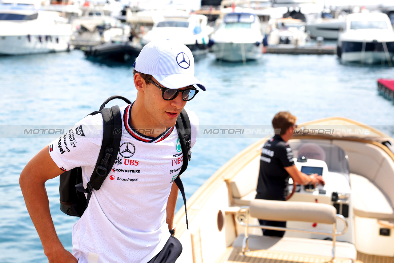 GP MONACO, George Russell (GBR) Mercedes AMG F1.

23.05.2024. Formula 1 World Championship, Rd 8, Monaco Grand Prix, Monte Carlo, Monaco, Preparation Day.

- www.xpbimages.com, EMail: requests@xpbimages.com © Copyright: Bearne / XPB Images