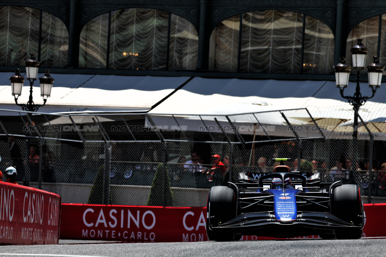 GP MONACO, Logan Sargeant (USA) Williams Racing FW46.

25.05.2024. Formula 1 World Championship, Rd 8, Monaco Grand Prix, Monte Carlo, Monaco, Qualifiche Day.

 - www.xpbimages.com, EMail: requests@xpbimages.com © Copyright: Coates / XPB Images