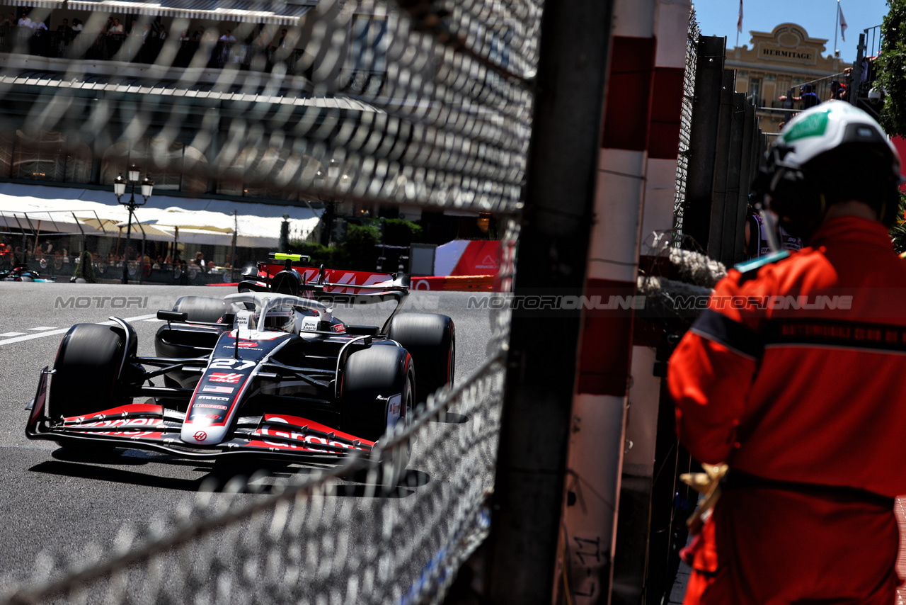 GP MONACO, Nico Hulkenberg (GER) Haas VF-24.

25.05.2024. Formula 1 World Championship, Rd 8, Monaco Grand Prix, Monte Carlo, Monaco, Qualifiche Day.

 - www.xpbimages.com, EMail: requests@xpbimages.com © Copyright: Coates / XPB Images