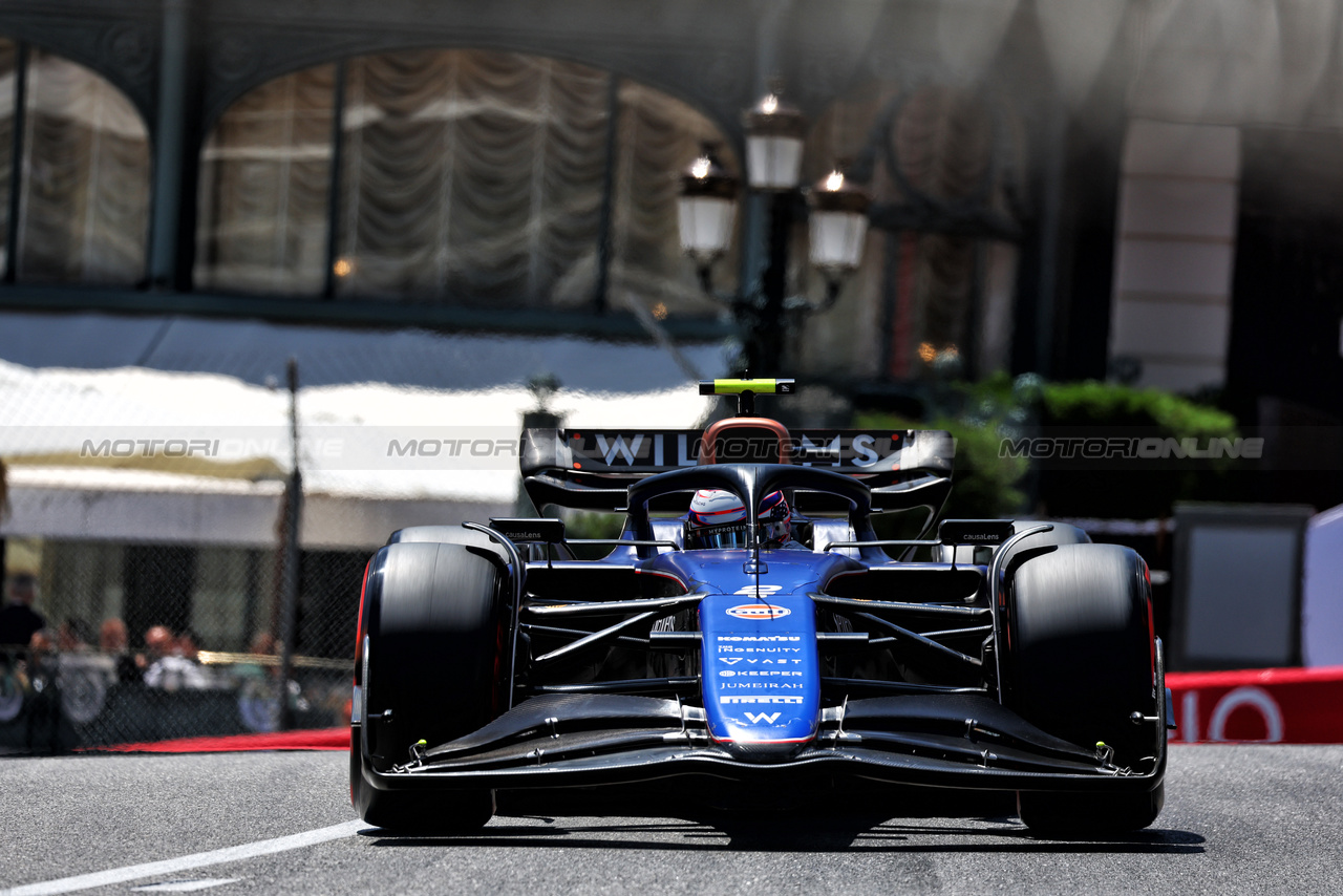 GP MONACO, Logan Sargeant (USA) Williams Racing FW46.

25.05.2024. Formula 1 World Championship, Rd 8, Monaco Grand Prix, Monte Carlo, Monaco, Qualifiche Day.

 - www.xpbimages.com, EMail: requests@xpbimages.com © Copyright: Coates / XPB Images