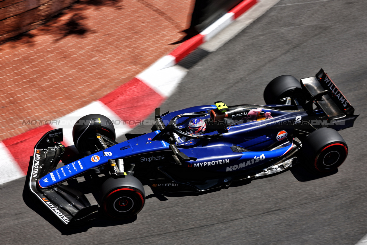 GP MONACO, Logan Sargeant (USA) Williams Racing FW46.

25.05.2024. Formula 1 World Championship, Rd 8, Monaco Grand Prix, Monte Carlo, Monaco, Qualifiche Day.

 - www.xpbimages.com, EMail: requests@xpbimages.com © Copyright: Coates / XPB Images