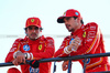 GP MONACO, (L to R): Third placed Carlos Sainz Jr (ESP) Ferrari with team mate e pole sitter Charles Leclerc (MON) Ferrari in qualifying parc ferme.

25.05.2024. Formula 1 World Championship, Rd 8, Monaco Grand Prix, Monte Carlo, Monaco, Qualifiche Day.

 - www.xpbimages.com, EMail: requests@xpbimages.com © Copyright: Coates / XPB Images