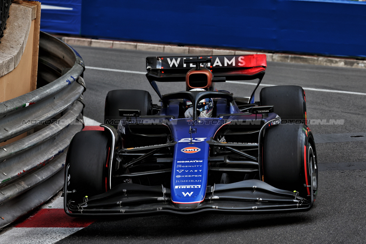GP MONACO, Alexander Albon (THA) Williams Racing FW46.

24.05.2024. Formula 1 World Championship, Rd 8, Monaco Grand Prix, Monte Carlo, Monaco, Practice Day.

- www.xpbimages.com, EMail: requests@xpbimages.com © Copyright: Moy / XPB Images