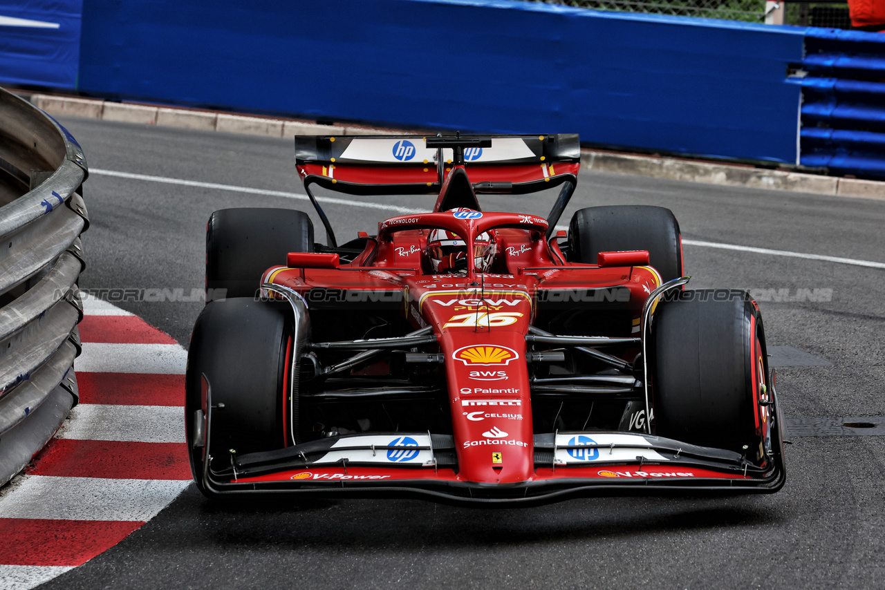 GP MONACO, Charles Leclerc (MON) Ferrari SF-24.

24.05.2024. Formula 1 World Championship, Rd 8, Monaco Grand Prix, Monte Carlo, Monaco, Practice Day.

- www.xpbimages.com, EMail: requests@xpbimages.com © Copyright: Moy / XPB Images