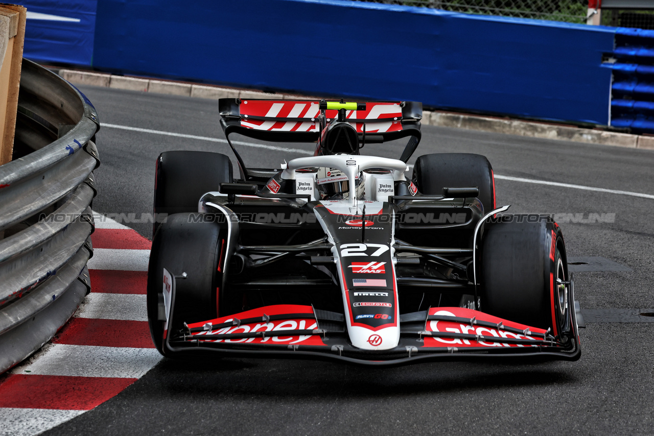 GP MONACO, Nico Hulkenberg (GER) Haas VF-24.

24.05.2024. Formula 1 World Championship, Rd 8, Monaco Grand Prix, Monte Carlo, Monaco, Practice Day.

- www.xpbimages.com, EMail: requests@xpbimages.com © Copyright: Moy / XPB Images