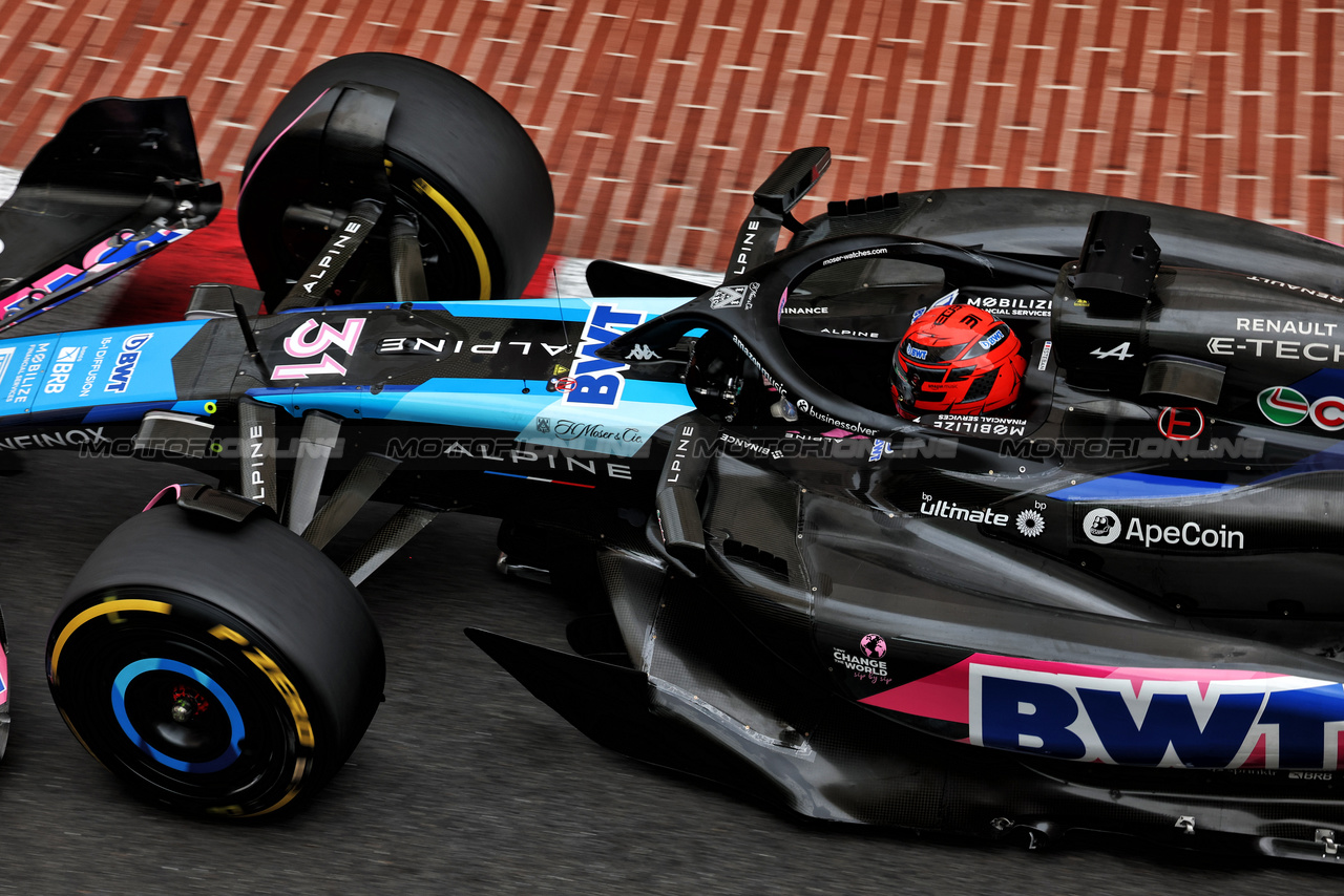 GP MONACO, Esteban Ocon (FRA) Alpine F1 Team A524.

24.05.2024. Formula 1 World Championship, Rd 8, Monaco Grand Prix, Monte Carlo, Monaco, Practice Day.

- www.xpbimages.com, EMail: requests@xpbimages.com © Copyright: Moy / XPB Images