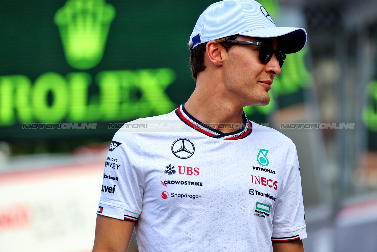 GP MONACO, George Russell (GBR) Mercedes AMG F1.

24.05.2024. Formula 1 World Championship, Rd 8, Monaco Grand Prix, Monte Carlo, Monaco, Practice Day.

- www.xpbimages.com, EMail: requests@xpbimages.com © Copyright: Batchelor / XPB Images