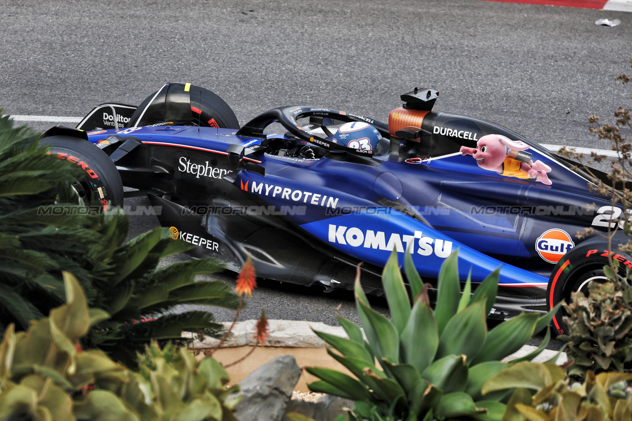 GP MONACO, Alexander Albon (THA) Williams Racing FW46.

24.05.2024. Formula 1 World Championship, Rd 8, Monaco Grand Prix, Monte Carlo, Monaco, Practice Day.

- www.xpbimages.com, EMail: requests@xpbimages.com © Copyright: Bearne / XPB Images