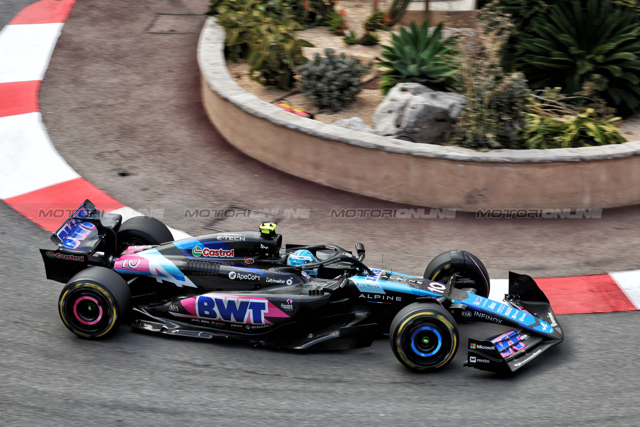 GP MONACO, Pierre Gasly (FRA) Alpine F1 Team A524.

24.05.2024. Formula 1 World Championship, Rd 8, Monaco Grand Prix, Monte Carlo, Monaco, Practice Day.

- www.xpbimages.com, EMail: requests@xpbimages.com © Copyright: Bearne / XPB Images