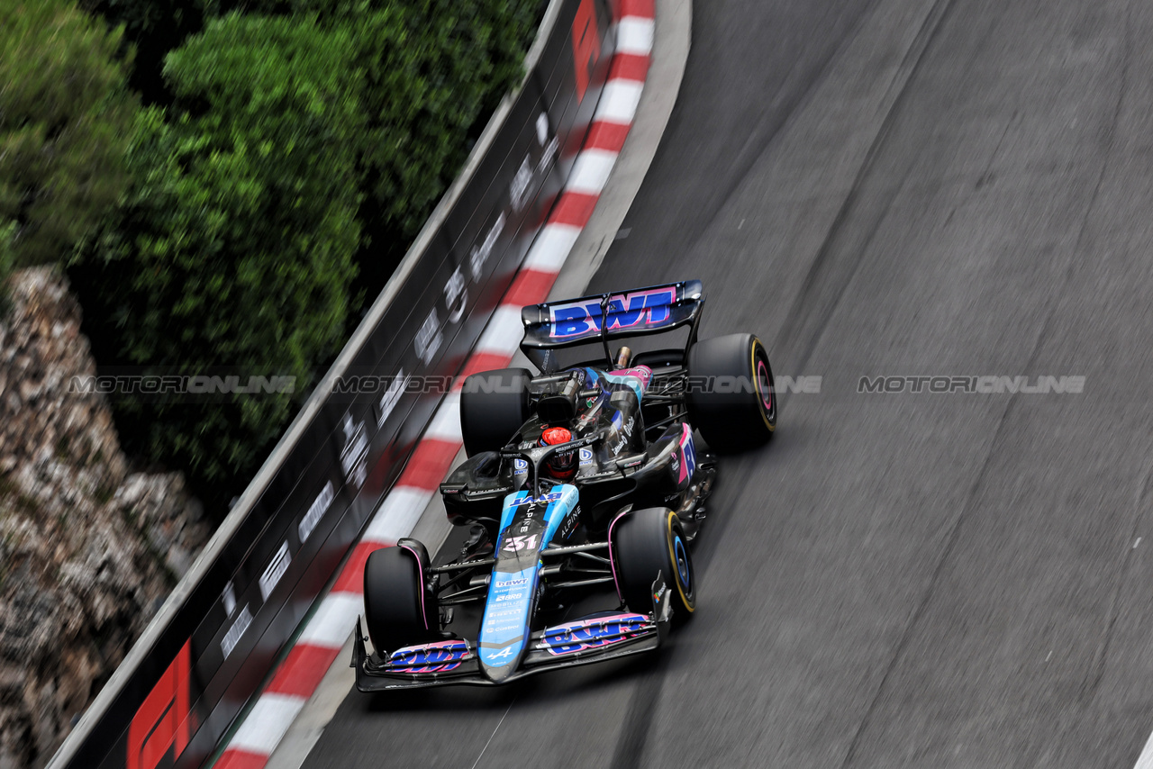 GP MONACO, Esteban Ocon (FRA) Alpine F1 Team A524.

24.05.2024. Formula 1 World Championship, Rd 8, Monaco Grand Prix, Monte Carlo, Monaco, Practice Day.

- www.xpbimages.com, EMail: requests@xpbimages.com © Copyright: Bearne / XPB Images