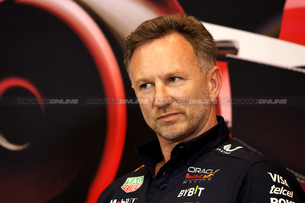GP MONACO, Christian Horner (GBR) Red Bull Racing Team Principal in the FIA Press Conference.

24.05.2024. Formula 1 World Championship, Rd 8, Monaco Grand Prix, Monte Carlo, Monaco, Practice Day.

- www.xpbimages.com, EMail: requests@xpbimages.com © Copyright: Bearne / XPB Images