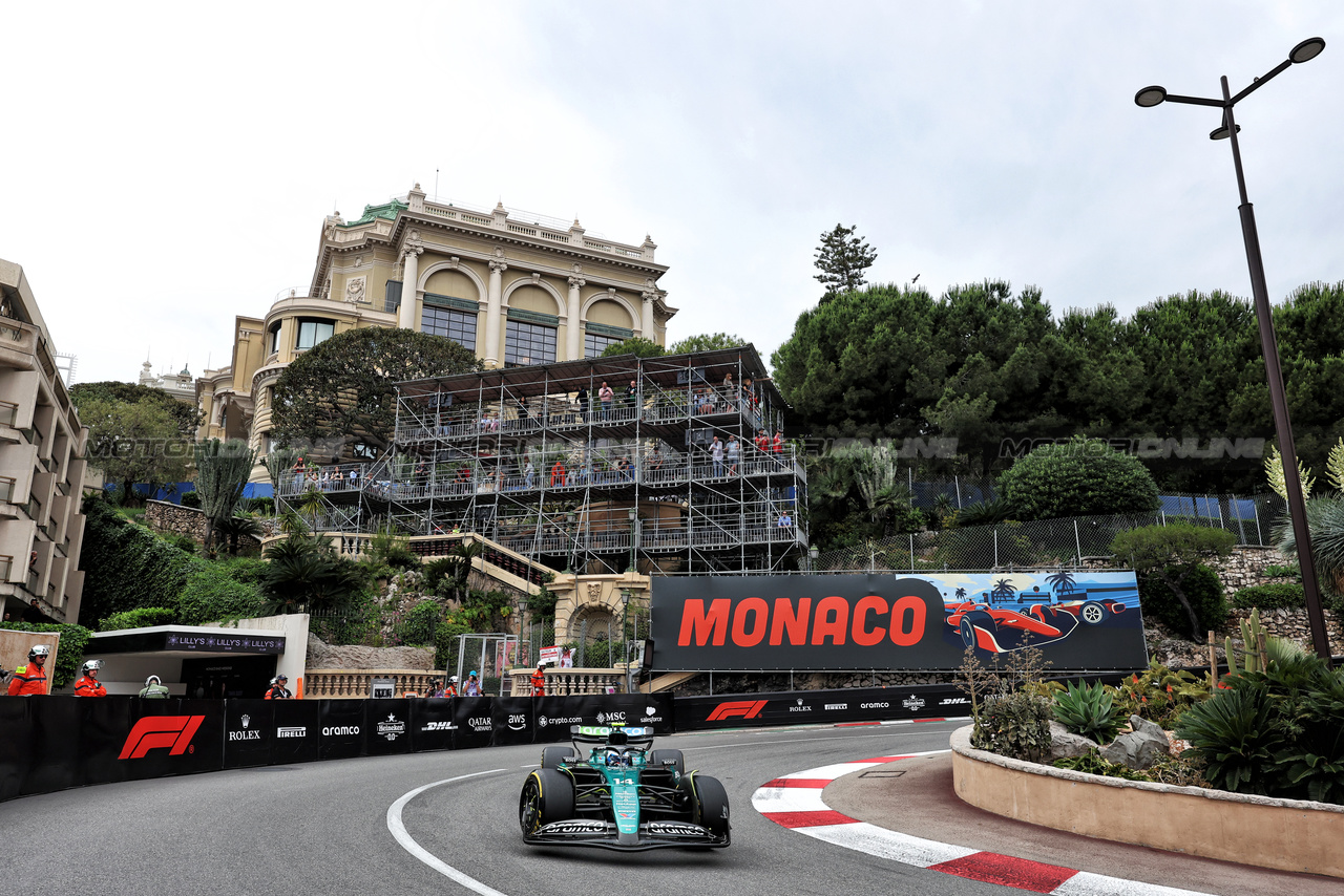 GP MONACO, Fernando Alonso (ESP) Aston Martin F1 Team AMR24.

24.05.2024. Formula 1 World Championship, Rd 8, Monaco Grand Prix, Monte Carlo, Monaco, Practice Day.

- www.xpbimages.com, EMail: requests@xpbimages.com © Copyright: Bearne / XPB Images