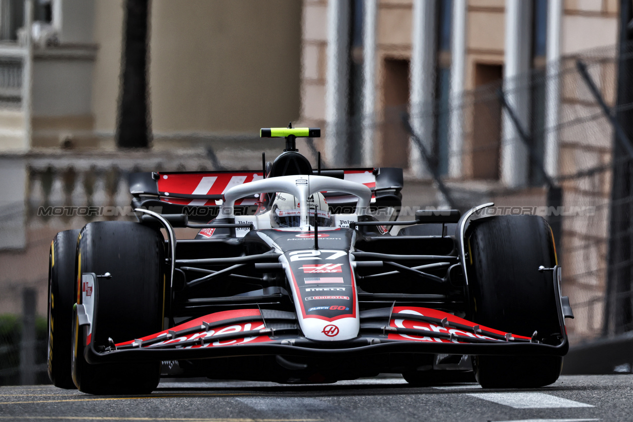 GP MONACO, Nico Hulkenberg (GER) Haas VF-24.

24.05.2024. Formula 1 World Championship, Rd 8, Monaco Grand Prix, Monte Carlo, Monaco, Practice Day.

 - www.xpbimages.com, EMail: requests@xpbimages.com © Copyright: Coates / XPB Images