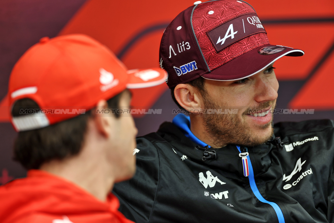 GP QATAR, Pierre Gasly (FRA) Alpine F1 Team in the FIA Press Conference.

28.11.2024. Formula 1 World Championship, Rd 23, Qatar Grand Prix, Doha, Qatar, Preparation Day.

 - www.xpbimages.com, EMail: requests@xpbimages.com © Copyright: Staley / XPB Images