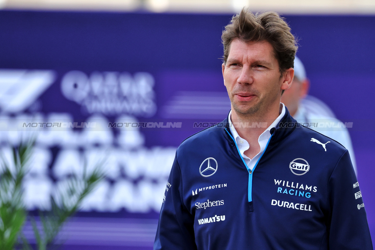 GP QATAR, James Vowles (GBR) Williams Racing Team Principal.

28.11.2024. Formula 1 World Championship, Rd 23, Qatar Grand Prix, Doha, Qatar, Preparation Day.

- www.xpbimages.com, EMail: requests@xpbimages.com © Copyright: Moy / XPB Images