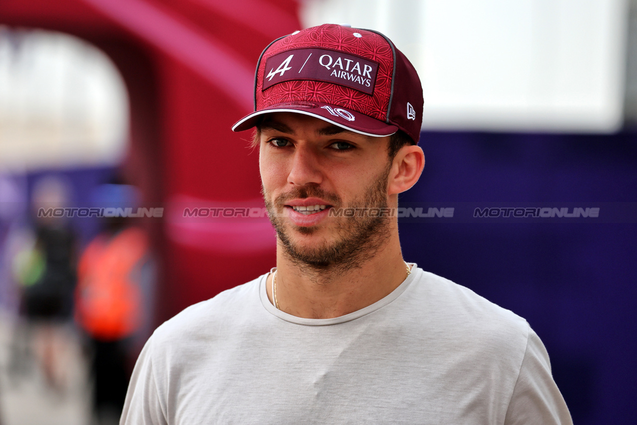 GP QATAR, Pierre Gasly (FRA) Alpine F1 Team.

28.11.2024. Formula 1 World Championship, Rd 23, Qatar Grand Prix, Doha, Qatar, Preparation Day.

- www.xpbimages.com, EMail: requests@xpbimages.com © Copyright: Moy / XPB Images