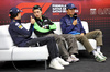 GP QATAR, (L to R): Sergio Perez (MEX) Red Bull Racing; Zhou Guanyu (CHN) Sauber; e Alexander Albon (THA) Williams Racing, in the FIA Press Conference.

28.11.2024. Formula 1 World Championship, Rd 23, Qatar Grand Prix, Doha, Qatar, Preparation Day.

 - www.xpbimages.com, EMail: requests@xpbimages.com © Copyright: Staley / XPB Images