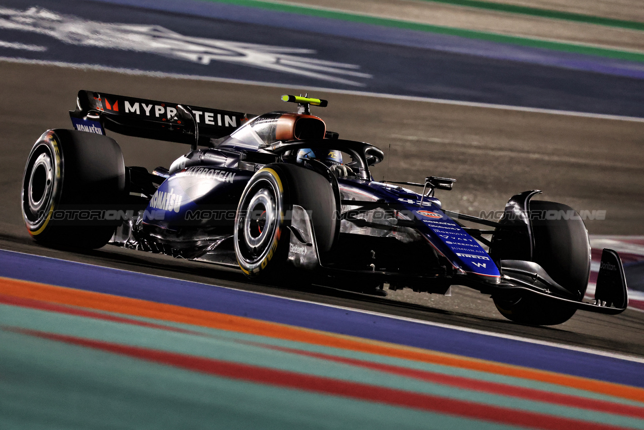 GP QATAR, Franco Colapinto (ARG) Williams Racing FW46.

30.11.2024. Formula 1 World Championship, Rd 23, Qatar Grand Prix, Doha, Qatar, Sprint e Qualifiche Day.

- www.xpbimages.com, EMail: requests@xpbimages.com © Copyright: Charniaux / XPB Images