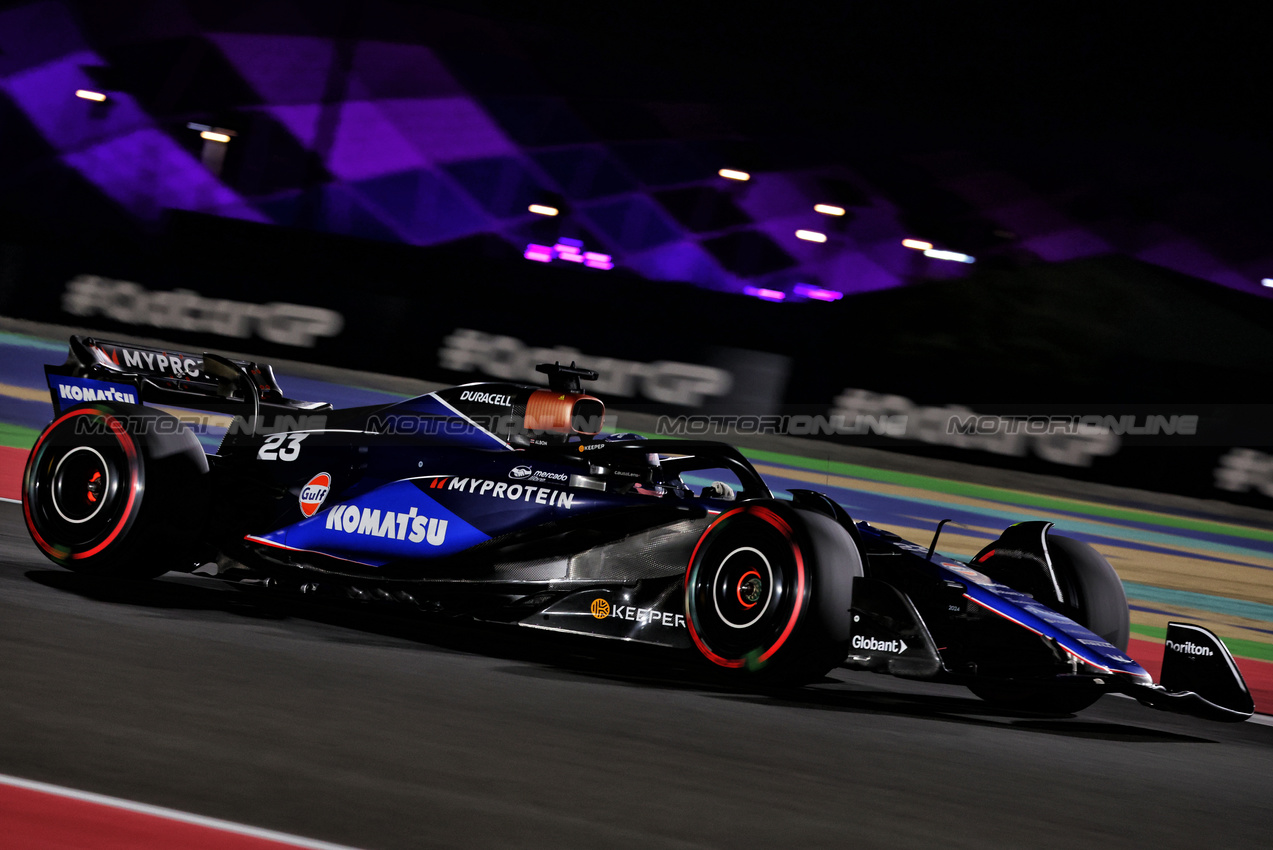GP QATAR, Alexander Albon (THA) Williams Racing FW46.

30.11.2024. Formula 1 World Championship, Rd 23, Qatar Grand Prix, Doha, Qatar, Sprint e Qualifiche Day.

- www.xpbimages.com, EMail: requests@xpbimages.com © Copyright: Charniaux / XPB Images
