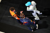 GP QATAR, (L to R): Lando Norris (GBR) McLaren; Max Verstappen (NLD) Red Bull Racing; e George Russell (GBR) Mercedes AMG F1, in qualifying parc ferme.

30.11.2024. Formula 1 World Championship, Rd 23, Qatar Grand Prix, Doha, Qatar, Sprint e Qualifiche Day.

- www.xpbimages.com, EMail: requests@xpbimages.com © Copyright: Moy / XPB Images