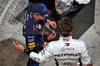 GP QATAR, (L to R): Max Verstappen (NLD) Red Bull Racing celebrates his pole position in qualifying parc ferme with George Russell (GBR) Mercedes AMG F1.

30.11.2024. Formula 1 World Championship, Rd 23, Qatar Grand Prix, Doha, Qatar, Sprint e Qualifiche Day.

- www.xpbimages.com, EMail: requests@xpbimages.com © Copyright: Moy / XPB Images