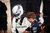 GP QATAR, (L to R): George Russell (GBR) Mercedes AMG F1 e Max Verstappen (NLD) Red Bull Racing in qualifying parc ferme.

30.11.2024. Formula 1 World Championship, Rd 23, Qatar Grand Prix, Doha, Qatar, Sprint e Qualifiche Day.

- www.xpbimages.com, EMail: requests@xpbimages.com © Copyright: Bearne / XPB Images