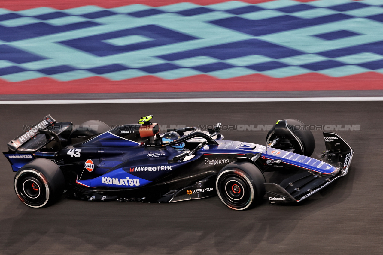 GP QATAR, Franco Colapinto (ARG) Williams Racing FW46.

29.11.2024 Formula 1 World Championship, Rd 23, Qatar Grand Prix, Doha, Qatar, Sprint Qualifiche Day.

- www.xpbimages.com, EMail: requests@xpbimages.com © Copyright: Bearne / XPB Images
