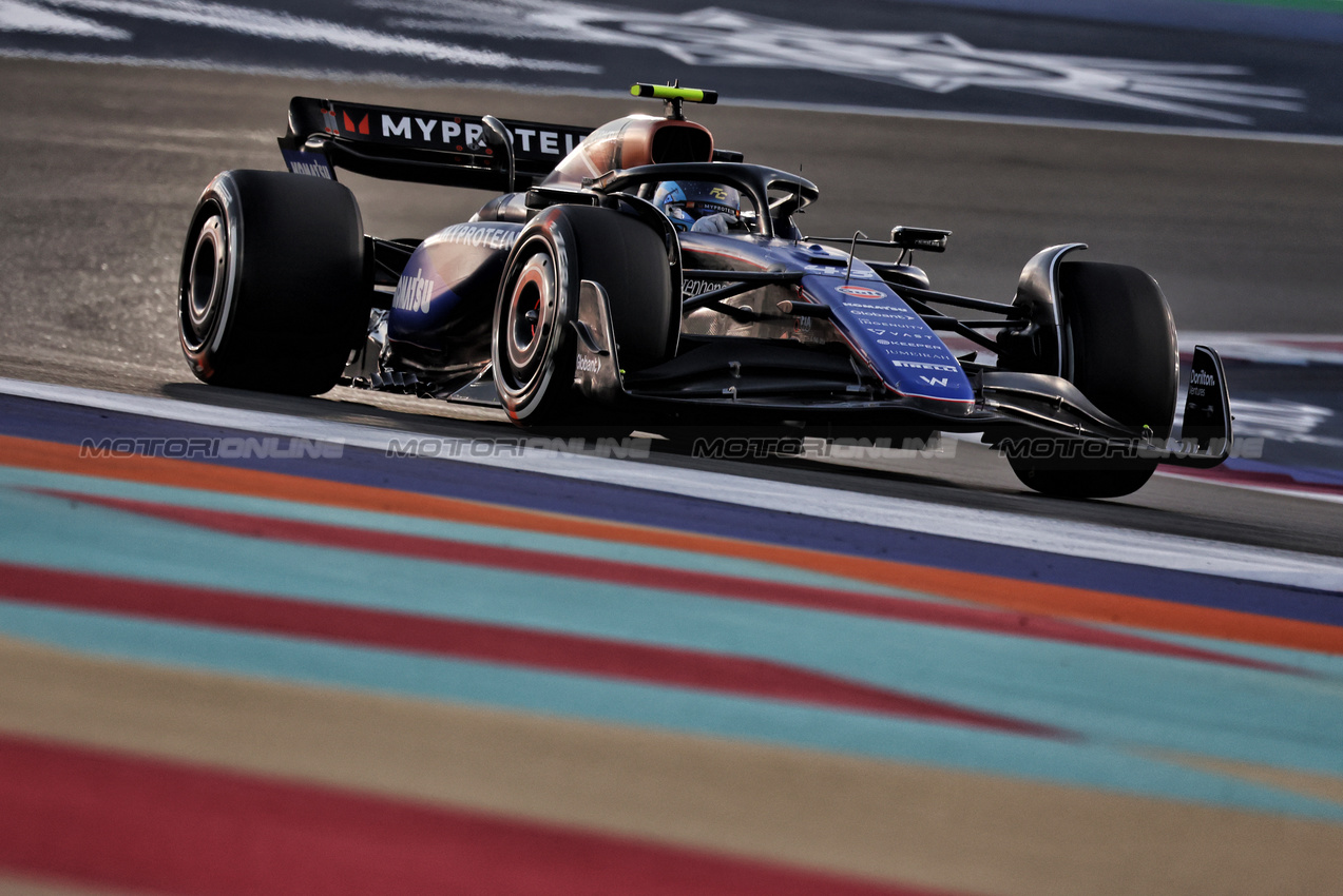 GP QATAR, Franco Colapinto (ARG) Williams Racing FW46.

29.11.2024 Formula 1 World Championship, Rd 23, Qatar Grand Prix, Doha, Qatar, Sprint Qualifiche Day.

- www.xpbimages.com, EMail: requests@xpbimages.com © Copyright: Moy / XPB Images