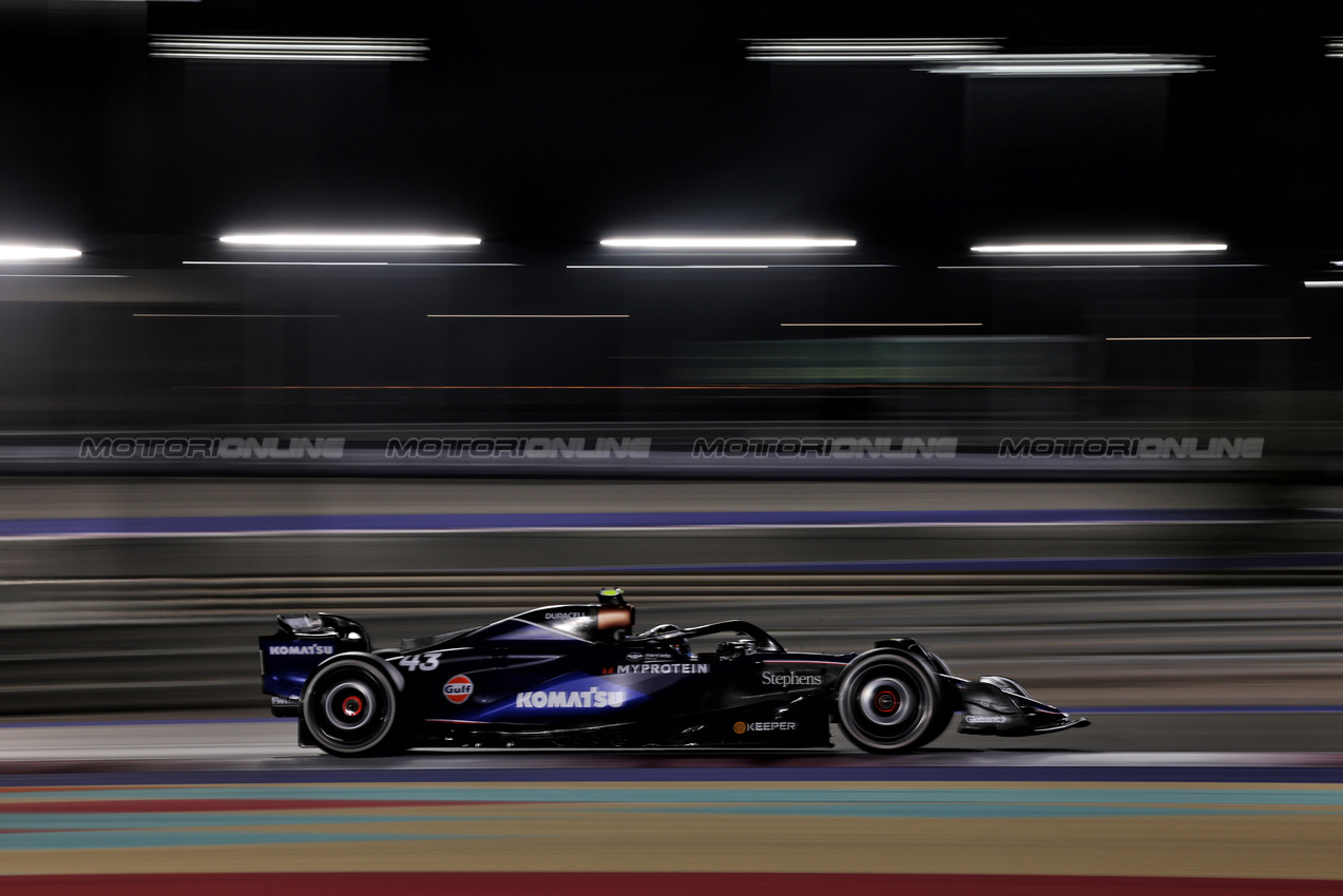 GP QATAR, Franco Colapinto (ARG) Williams Racing FW46.

29.11.2024 Formula 1 World Championship, Rd 23, Qatar Grand Prix, Doha, Qatar, Sprint Qualifiche Day.

 - www.xpbimages.com, EMail: requests@xpbimages.com © Copyright: Staley / XPB Images