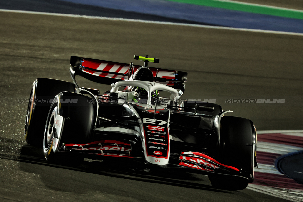 GP QATAR, Nico Hulkenberg (GER) Haas VF-24.

29.11.2024 Formula 1 World Championship, Rd 23, Qatar Grand Prix, Doha, Qatar, Sprint Qualifiche Day.

 - www.xpbimages.com, EMail: requests@xpbimages.com © Copyright: Coates / XPB Images