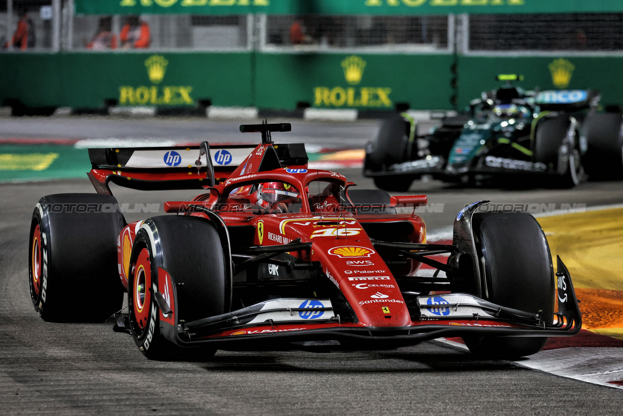 GP SINGAPORE, Charles Leclerc (MON) Ferrari SF-24.

22.09.2024. Formula 1 World Championship, Rd 18, Singapore Grand Prix, Marina Bay Street Circuit, Singapore, Gara Day.

- www.xpbimages.com, EMail: requests@xpbimages.com © Copyright: Moy / XPB Images