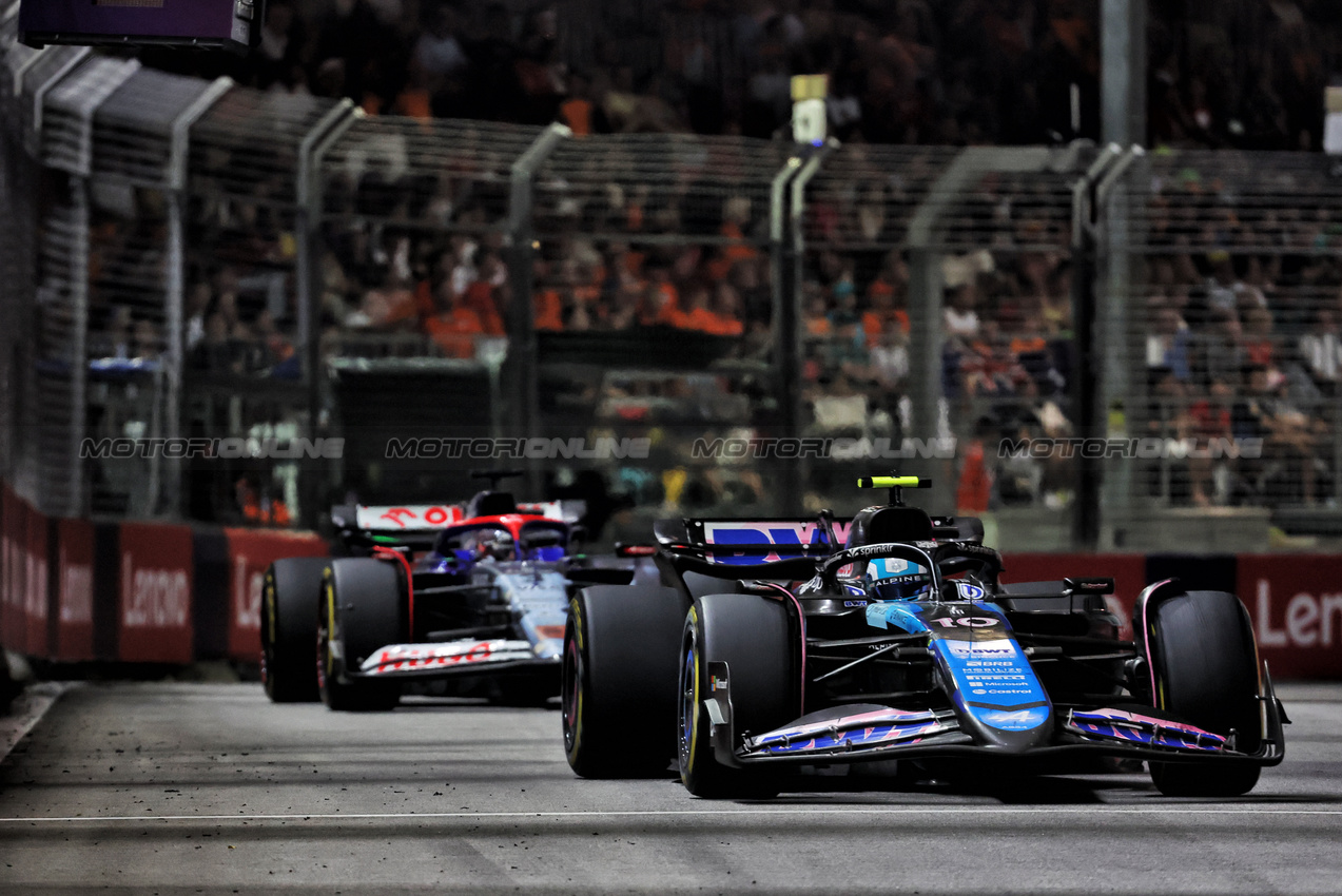 GP SINGAPORE, Pierre Gasly (FRA) Alpine F1 Team A524.

22.09.2024. Formula 1 World Championship, Rd 18, Singapore Grand Prix, Marina Bay Street Circuit, Singapore, Gara Day.

- www.xpbimages.com, EMail: requests@xpbimages.com © Copyright: Rew / XPB Images