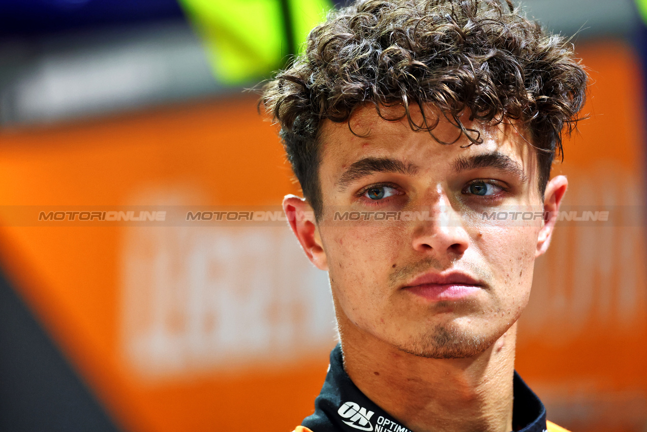 GP SINGAPORE, Lando Norris (GBR) McLaren.

19.09.2024. Formula 1 World Championship, Rd 18, Singapore Grand Prix, Marina Bay Street Circuit, Singapore, Preparation Day.

- www.xpbimages.com, EMail: requests@xpbimages.com © Copyright: Batchelor / XPB Images