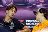 GP SINGAPORE, (L to R): George Russell (GBR) Mercedes AMG F1 e Oscar Piastri (AUS) McLaren in the FIA Press Conference.

19.09.2024. Formula 1 World Championship, Rd 18, Singapore Grand Prix, Marina Bay Street Circuit, Singapore, Preparation Day.

- www.xpbimages.com, EMail: requests@xpbimages.com © Copyright: Charniaux / XPB Images