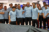 GP SINGAPORE, (L to R): Yuki Tsunoda (JPN) RB; Laurent Mekies (FRA) RB Technical Director; Peter Bayer (AUT) RB Chief Executive Officer; e Daniel Ricciardo (AUS) RB - Denim livery reveal.

19.09.2024. Formula 1 World Championship, Rd 18, Singapore Grand Prix, Marina Bay Street Circuit, Singapore, Preparation Day.

- www.xpbimages.com, EMail: requests@xpbimages.com © Copyright: Batchelor / XPB Images
