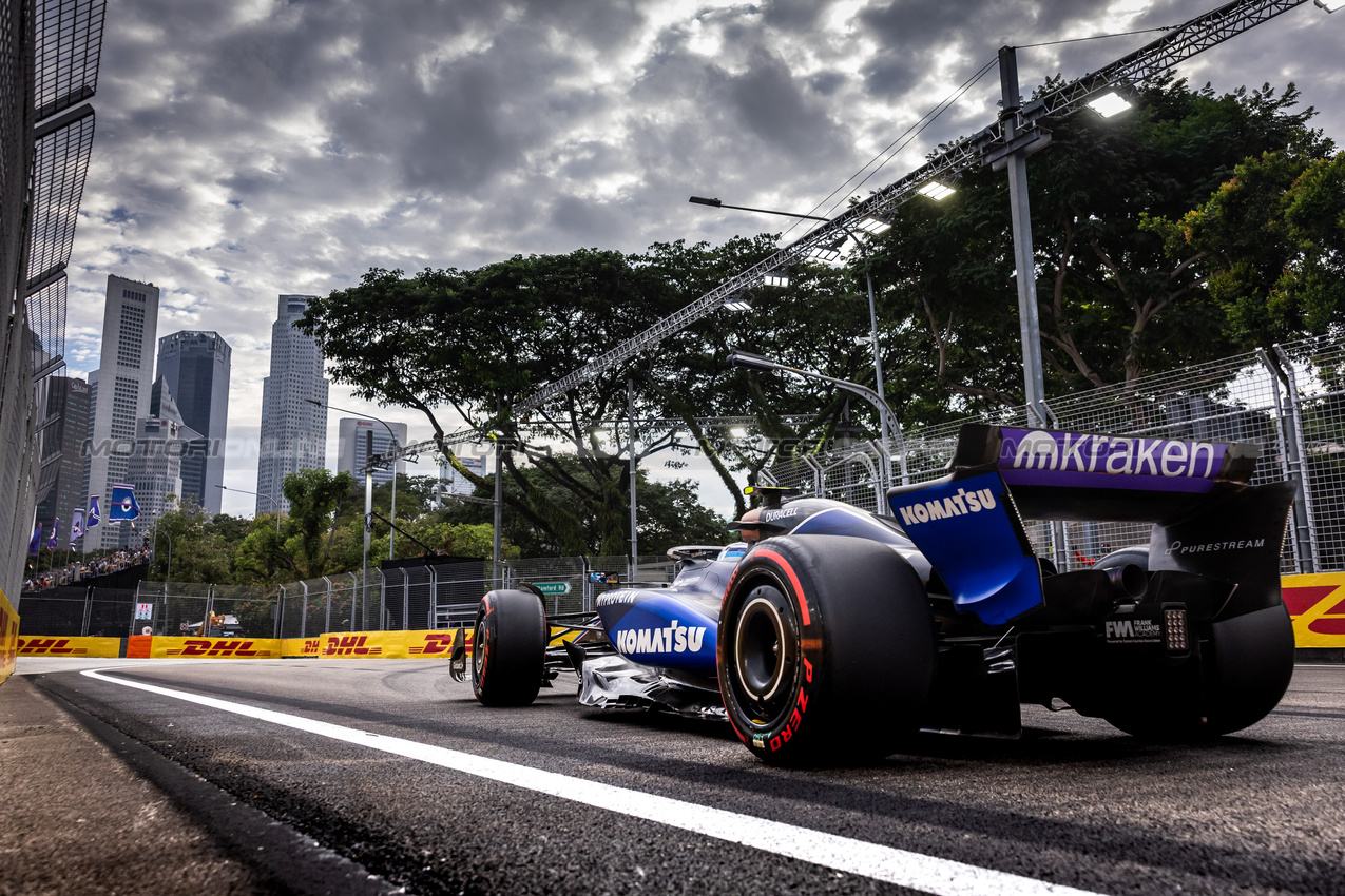 GP SINGAPORE, Franco Colapinto (ARG) Williams Racing FW46.

21.09.2024. Formula 1 World Championship, Rd 18, Singapore Grand Prix, Marina Bay Street Circuit, Singapore, Qualifiche Day.

- www.xpbimages.com, EMail: requests@xpbimages.com © Copyright: Bearne / XPB Images