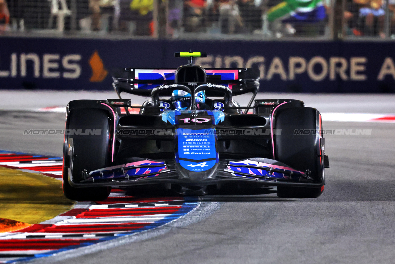 GP SINGAPORE, Pierre Gasly (FRA) Alpine F1 Team A524.

21.09.2024. Formula 1 World Championship, Rd 18, Singapore Grand Prix, Marina Bay Street Circuit, Singapore, Qualifiche Day.

- www.xpbimages.com, EMail: requests@xpbimages.com © Copyright: Bearne / XPB Images