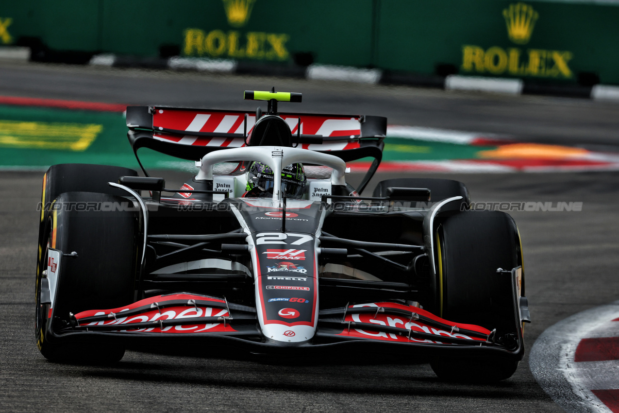 GP SINGAPORE, Nico Hulkenberg (GER) Haas VF-24.

21.09.2024. Formula 1 World Championship, Rd 18, Singapore Grand Prix, Marina Bay Street Circuit, Singapore, Qualifiche Day.

 - www.xpbimages.com, EMail: requests@xpbimages.com © Copyright: Coates / XPB Images