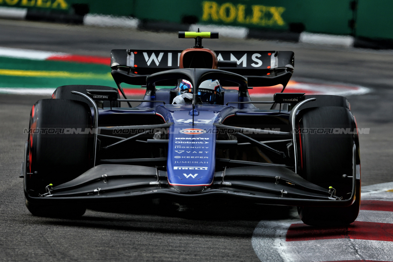 GP SINGAPORE, Franco Colapinto (ARG) Williams Racing FW46.

21.09.2024. Formula 1 World Championship, Rd 18, Singapore Grand Prix, Marina Bay Street Circuit, Singapore, Qualifiche Day.

 - www.xpbimages.com, EMail: requests@xpbimages.com © Copyright: Coates / XPB Images