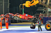 GP SINGAPORE, The Ferrari SF-24 of Carlos Sainz Jr (ESP) Ferrari is removed from the circuit after he crashed in qualifying.

21.09.2024. Formula 1 World Championship, Rd 18, Singapore Grand Prix, Marina Bay Street Circuit, Singapore, Qualifiche Day.

- www.xpbimages.com, EMail: requests@xpbimages.com © Copyright: Batchelor / XPB Images