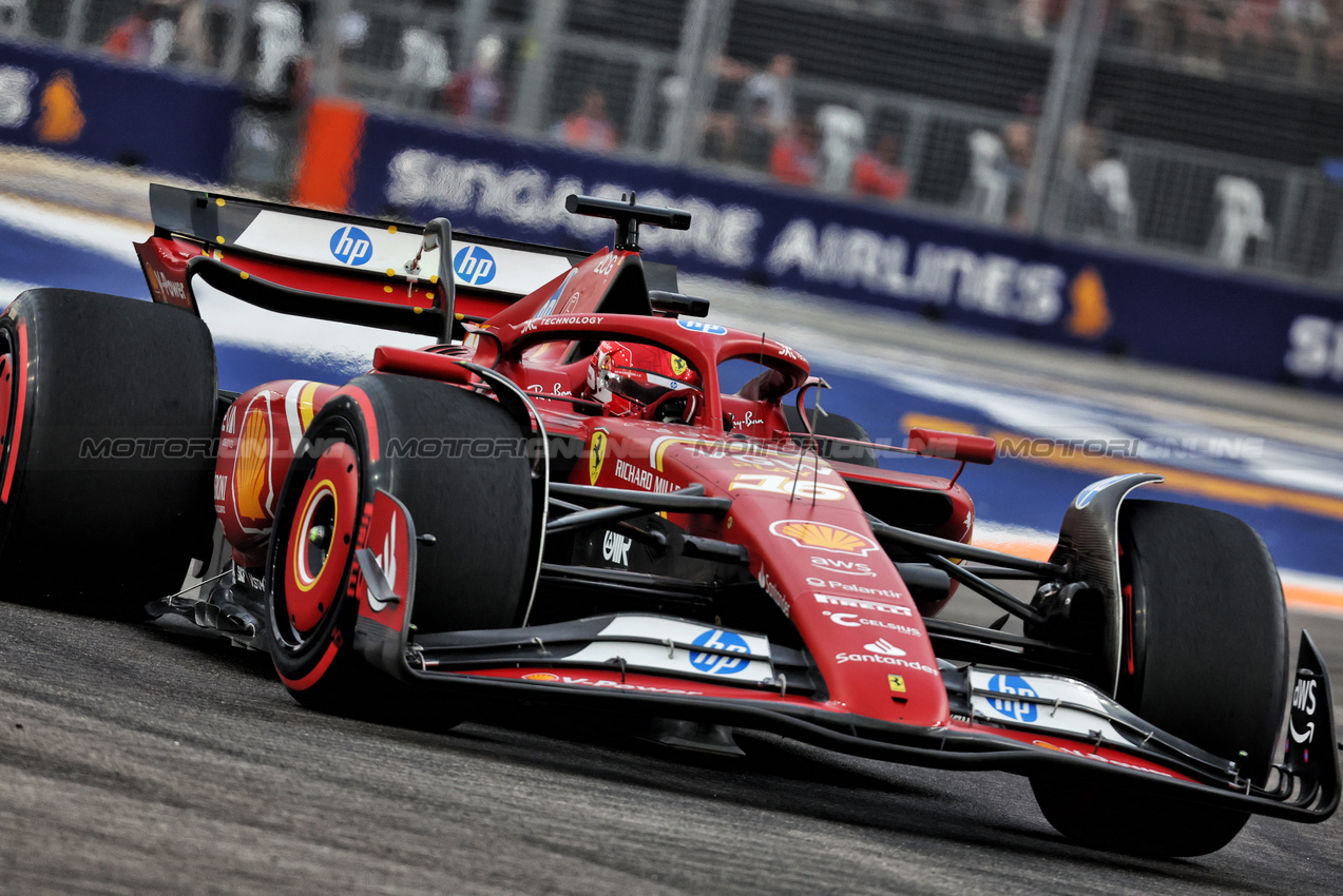 GP SINGAPORE, Charles Leclerc (MON) Ferrari SF-24.

20.09.2024. Formula 1 World Championship, Rd 18, Singapore Grand Prix, Marina Bay Street Circuit, Singapore, Practice Day.

- www.xpbimages.com, EMail: requests@xpbimages.com © Copyright: Rew / XPB Images