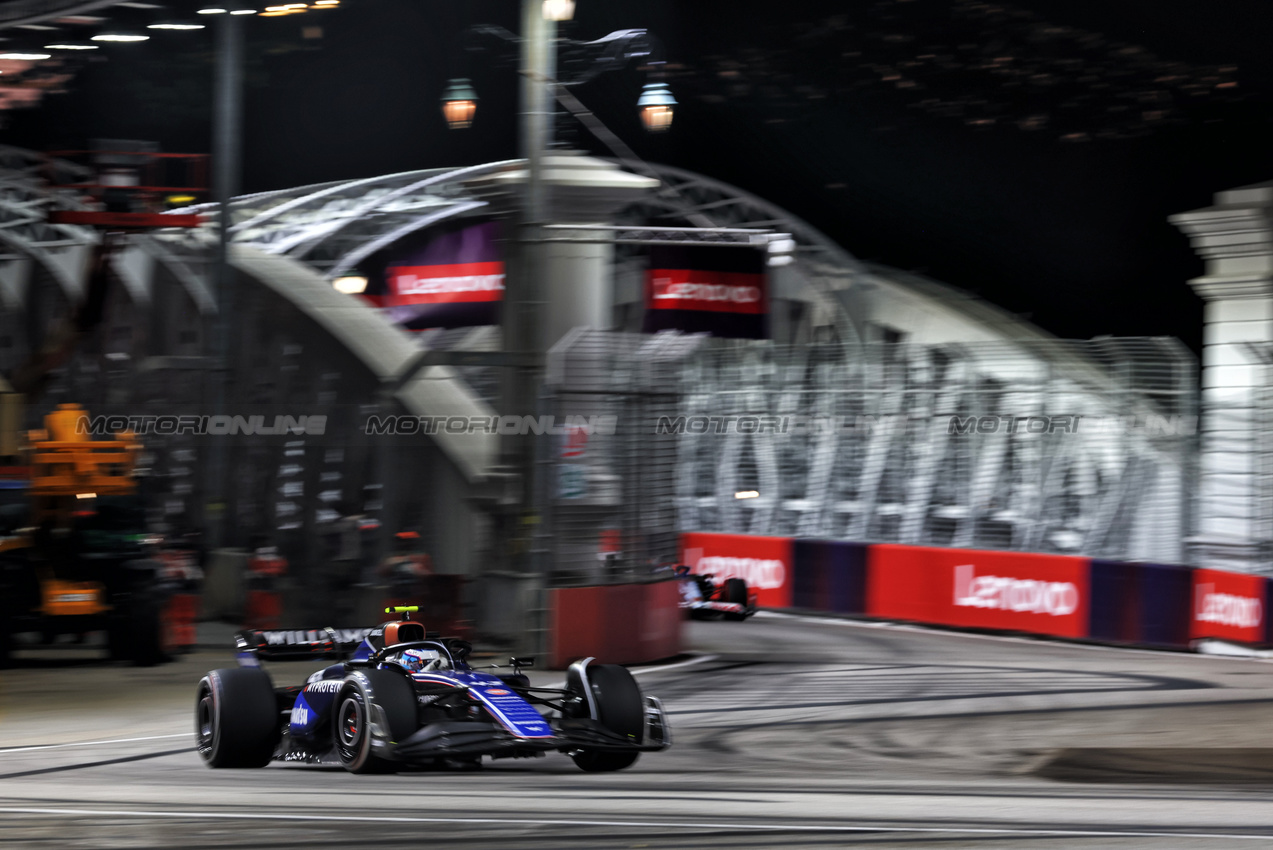 GP SINGAPORE, Franco Colapinto (ARG) Williams Racing FW46.

20.09.2024. Formula 1 World Championship, Rd 18, Singapore Grand Prix, Marina Bay Street Circuit, Singapore, Practice Day.

 - www.xpbimages.com, EMail: requests@xpbimages.com © Copyright: Coates / XPB Images