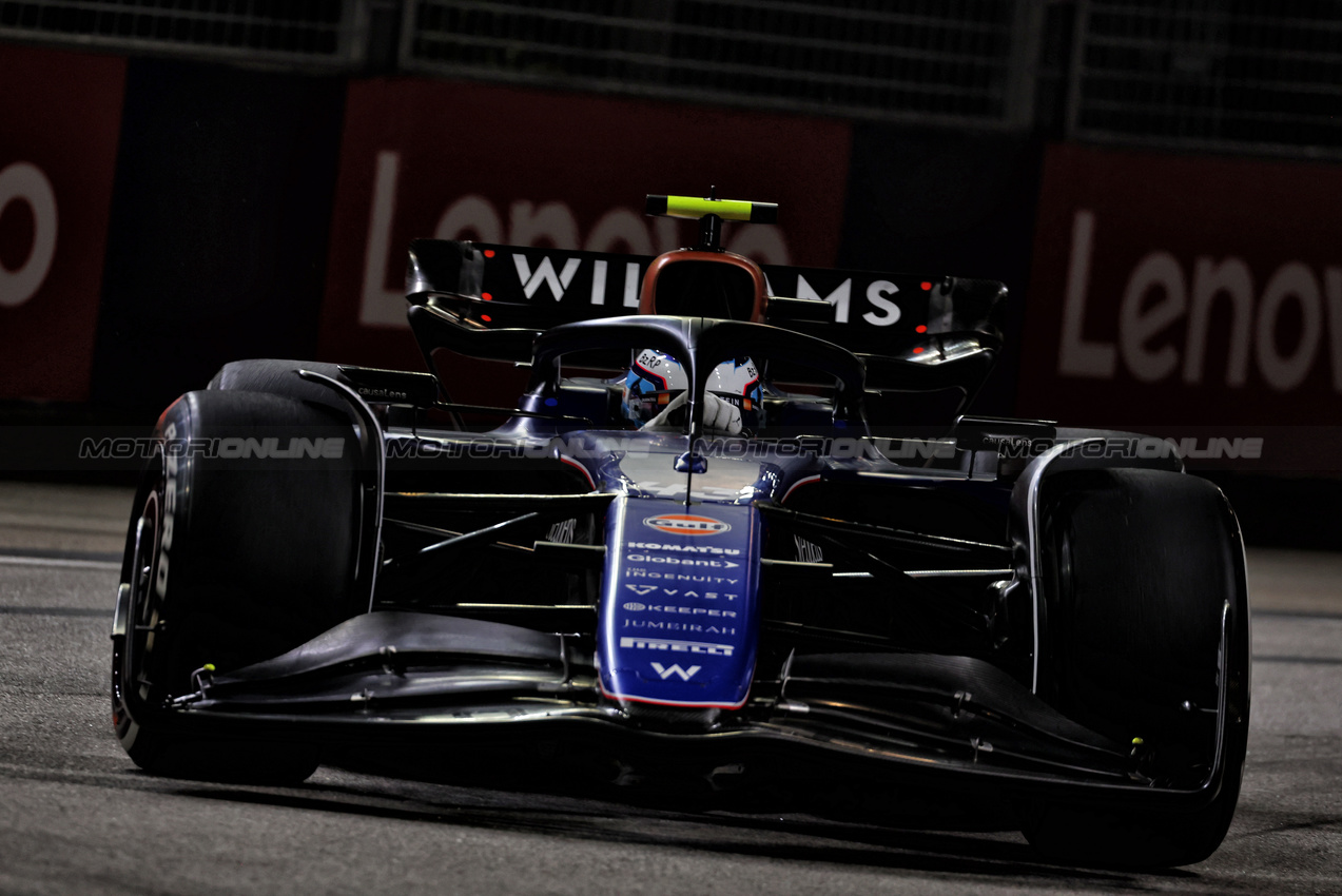 GP SINGAPORE, Franco Colapinto (ARG) Williams Racing FW46.

20.09.2024. Formula 1 World Championship, Rd 18, Singapore Grand Prix, Marina Bay Street Circuit, Singapore, Practice Day.

 - www.xpbimages.com, EMail: requests@xpbimages.com © Copyright: Coates / XPB Images